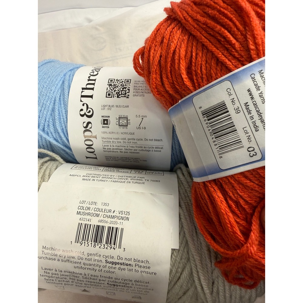 Mixed Yarn Lot Caron Lion Brand Loops Threads Willow Verbena 15 Skeins Multi - Picture 5 of 6